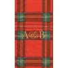 Personalized Double Initial Royal Plaid Guest Towel Napkins