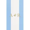 Personalized Double Initial Bandol Stripe Guest Towel Napkins