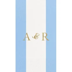 Personalized Double Initial Bandol Stripe Guest Towel Napkins