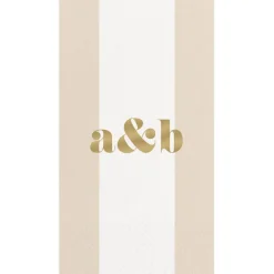 Personalized Double Initial Bandol Stripe Guest Towel Napkins