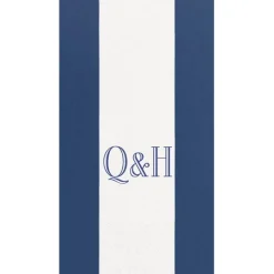 Personalized Double Initial Bandol Stripe Guest Towel Napkins