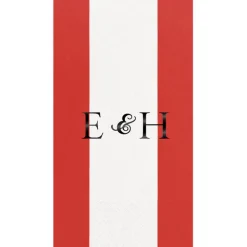 Personalized Double Initial Bandol Stripe Guest Towel Napkins