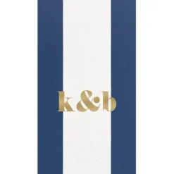 Personalized Double Initial Bandol Stripe Guest Towel Napkins
