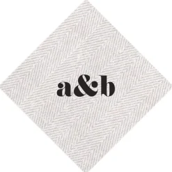 Personalized Double Initial Jute Cocktail Napkins