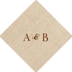Personalized Double Initial Jute Cocktail Napkins