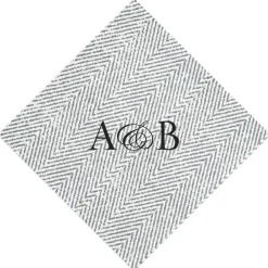Personalized Double Initial Jute Cocktail Napkins