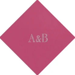 Personalized Double Initial Paper Linen Cocktail Napkins