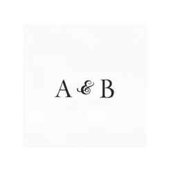 Personalized Double Initial Paper Linen Cocktail Napkins