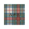 Personalized Double Initial Dress Stewart Tartan Cocktail Napkins