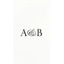 Personalized Double Initial Guest Towel Napkins