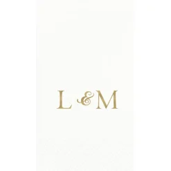 Personalized Double Initial Guest Towel Napkins