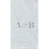 Personalized Double Initial Moiré Guest Towel Napkins