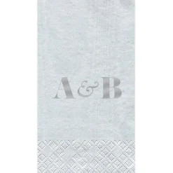 Personalized Double Initial Moiré Guest Towel Napkins