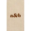 Personalized Double Initial Jute Guest Towel Napkins