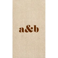 Personalized Double Initial Jute Guest Towel Napkins