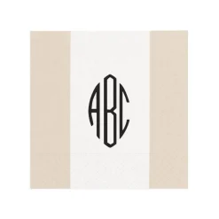 Personalized Monogram Bandol Stripe Cocktail Napkins