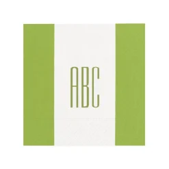 Personalized Monogram Bandol Stripe Cocktail Napkins