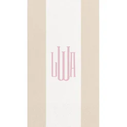 Personalized Monogram Bandol Stripe Guest Towel Napkins