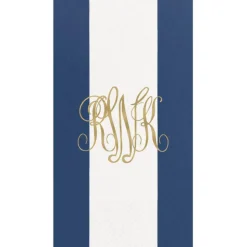 Personalized Monogram Bandol Stripe Guest Towel Napkins