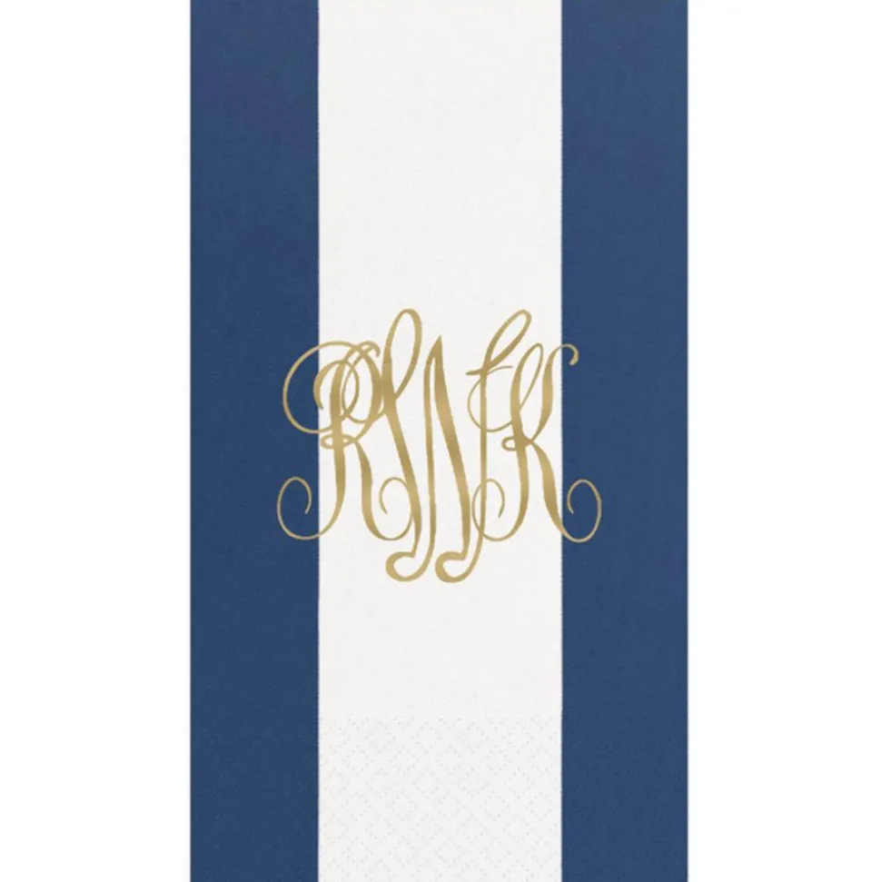Personalized Monogram Bandol Stripe Guest Towel Napkins