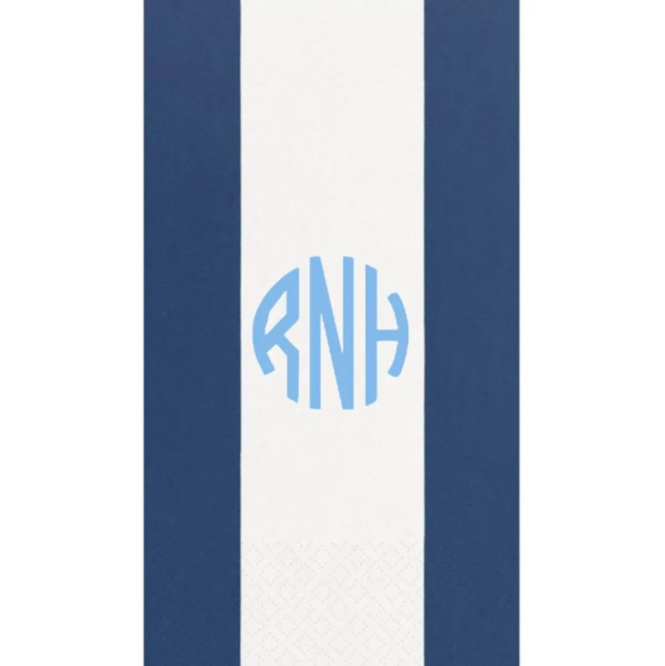 Personalized Monogram Bandol Stripe Guest Towel Napkins
