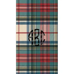 Personalized Monogram Dress Stewart Tartan Guest Towel Napkins