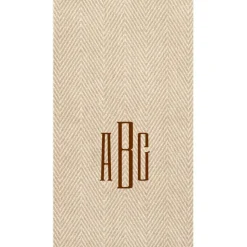 Personalized Monogram Jute Guest Towel Napkins