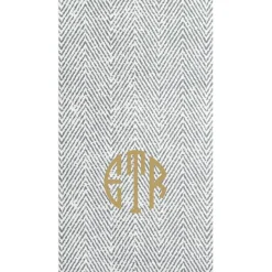 Personalized Monogram Jute Guest Towel Napkins