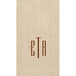 Personalized Monogram Jute Guest Towel Napkins