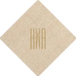 Personalized Monogram Jute Cocktail Napkins