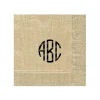 Personalized Monogram Moiré Cocktail Napkins