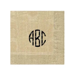 Personalized Monogram Moiré Cocktail Napkins