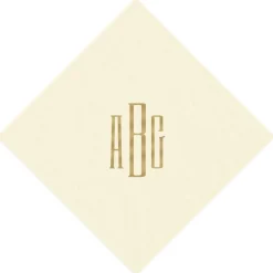 Personalized Monogram Paper Linen Cocktail Napkins