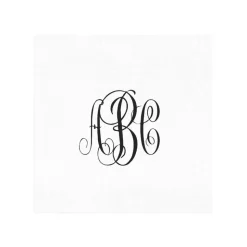 Personalized Monogram Paper Linen Cocktail Napkins