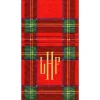 Personalized Monogram Royal Plaid Guest Towel Napkins