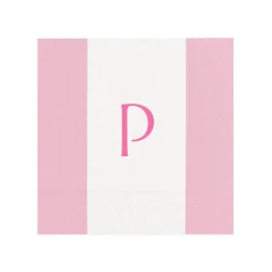 Personalized Single Initial Bandol Stripe Cocktail Napkins