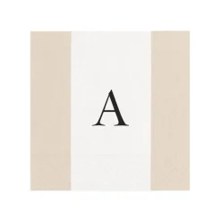 Personalized Single Initial Bandol Stripe Cocktail Napkins