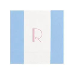 Personalized Single Initial Bandol Stripe Cocktail Napkins