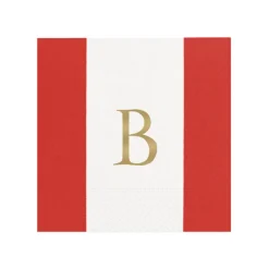 Personalized Single Initial Bandol Stripe Cocktail Napkins