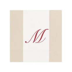 Personalized Single Initial Bandol Stripe Cocktail Napkins