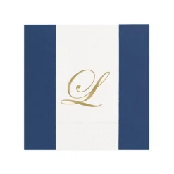 Personalized Single Initial Bandol Stripe Cocktail Napkins
