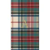 Personalized Single Initial Dress Stewart Tartan Guest Towel Napkins