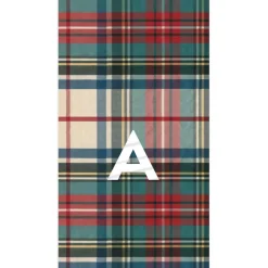 Personalized Single Initial Dress Stewart Tartan Guest Towel Napkins