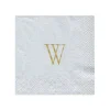 Personalized Single Initial Moiré Cocktail Napkins