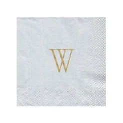 Personalized Single Initial Moiré Cocktail Napkins