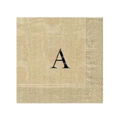 Personalized Single Initial Moiré Cocktail Napkins