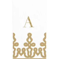 Personalized Single Initial Passementerie Guest Towel Napkins