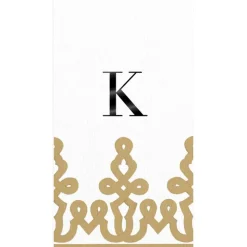 Personalized Single Initial Passementerie Guest Towel Napkins