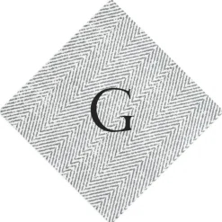 Personalized Single Initial Jute Cocktail Napkins