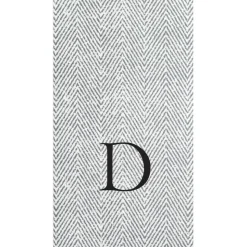 Personalized Single Initial Jute Guest Towel Napkins